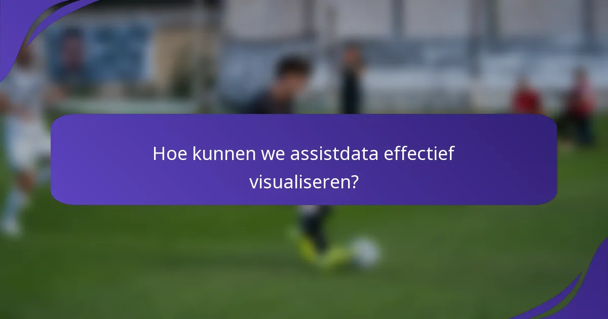Hoe kunnen we assistdata effectief visualiseren?