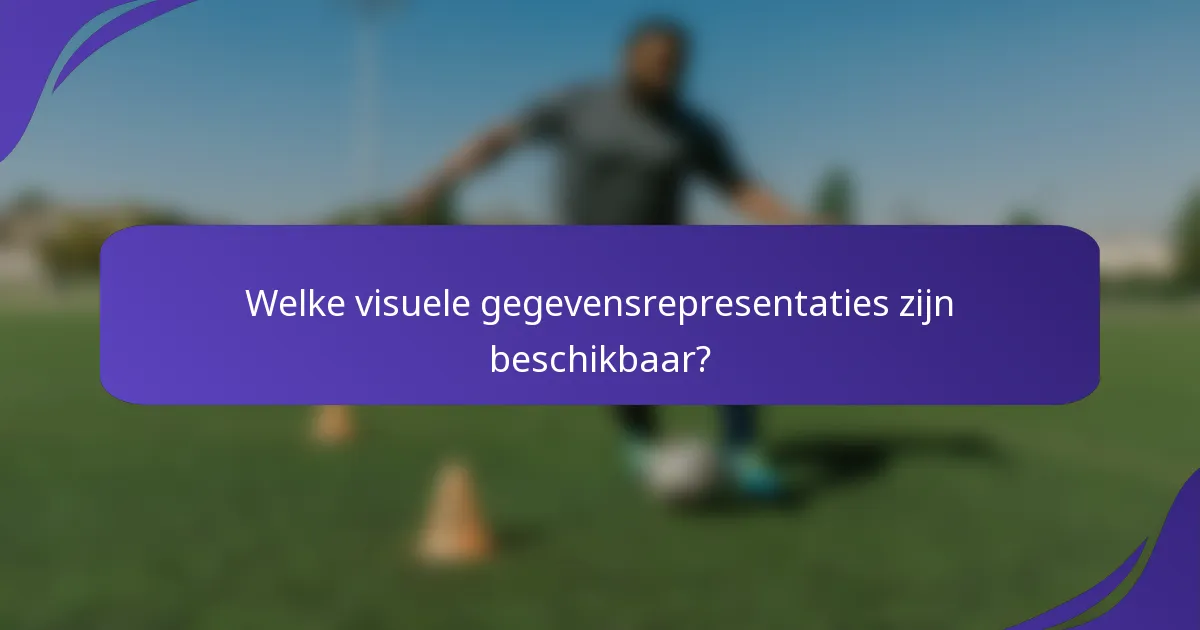 Welke visuele gegevensrepresentaties zijn beschikbaar?